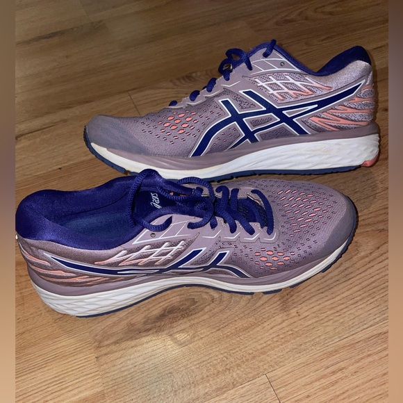 Asics Womens Gel Cumulus 21 1012A468 Purple Running Shoes Sneakers Size 8.5 - Picture 1 of 6